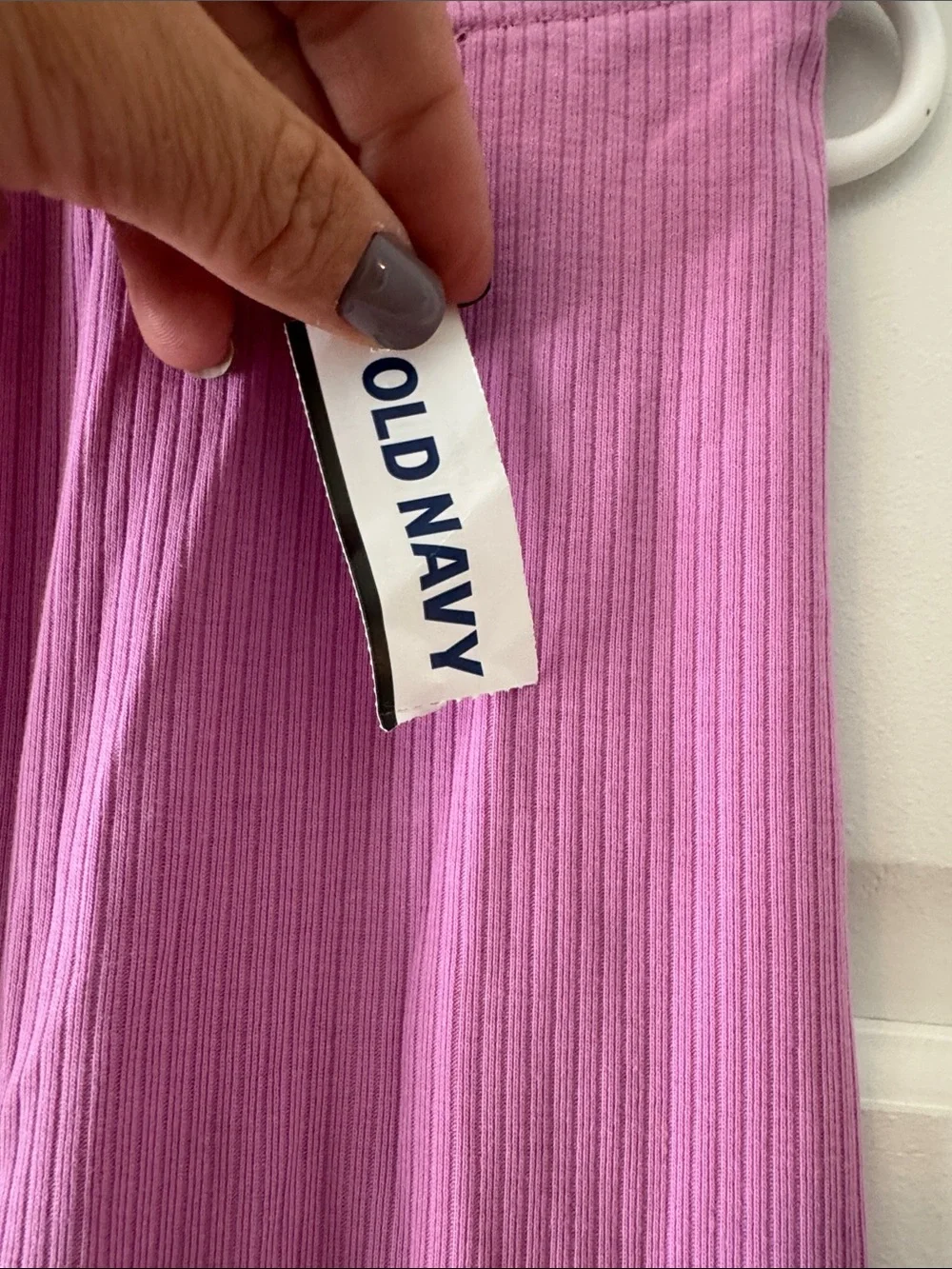 Old Navy Girls Lavender-Pink Ribbed Flare Leggings